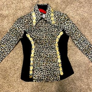 Small women Jaguar print Western riding shirt